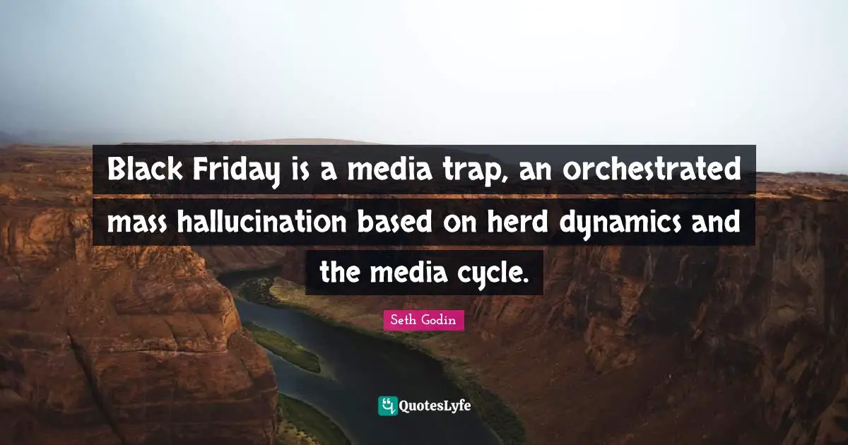 Black Friday is a media trap, an orchestrated mass hallucination based on herd dynamics and the media cycle.