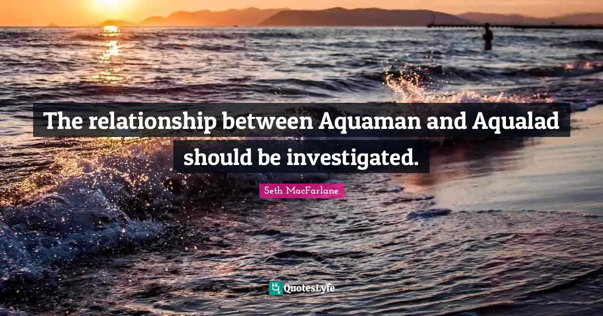 The relationship between Aquaman and Aqualad should be investigated.