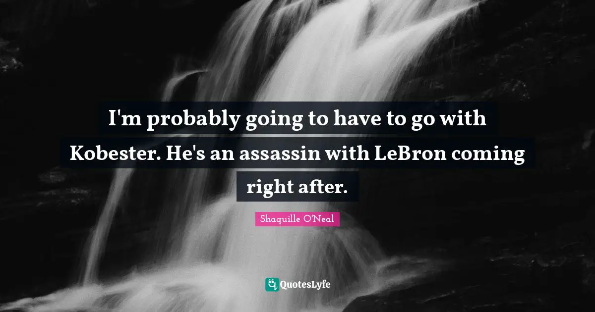 I'm probably going to have to go with Kobester. He's an assassin with LeBron coming right after.