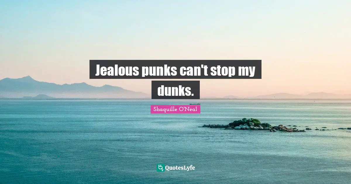 Jealous punks can't stop my dunks.