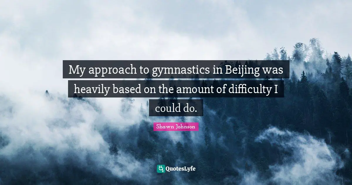 My approach to gymnastics in Beijing was heavily based on the amount of difficulty I could do.