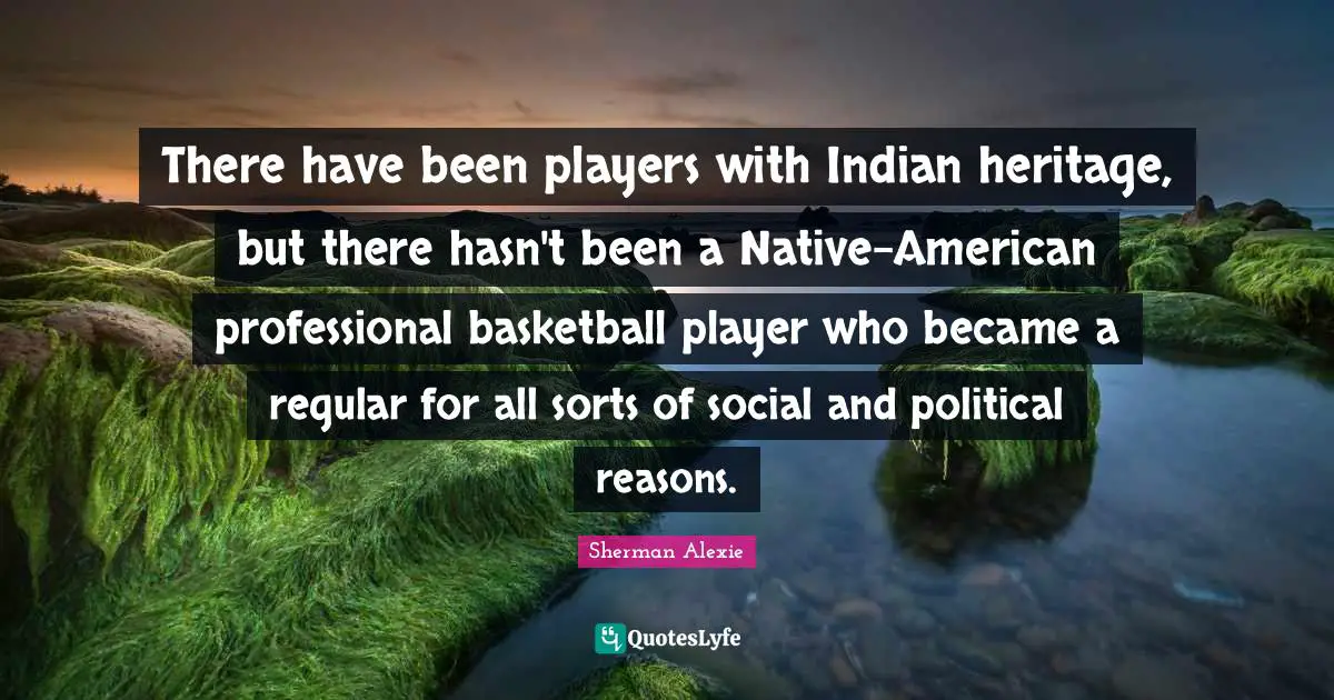 There have been players with Indian heritage, but there hasn't been a Native-American professional basketball player who became a regular for all sorts of social and political reasons.