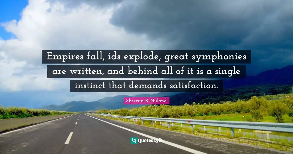 Empires fall, ids explode, great symphonies are written, and behind all of it is a single instinct that demands satisfaction.