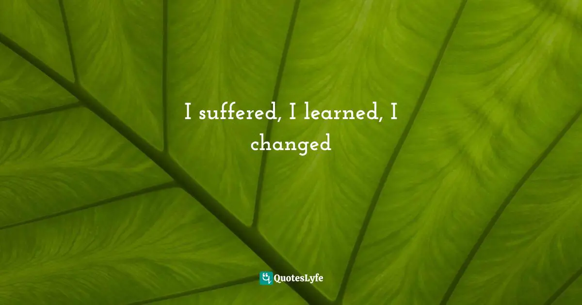 Ashraf Haggag, No Place To Stand Alone: Historical Mergers And Acquisitions In Different Corporate Markets Quotes: "I suffered, I learned, I changed"
