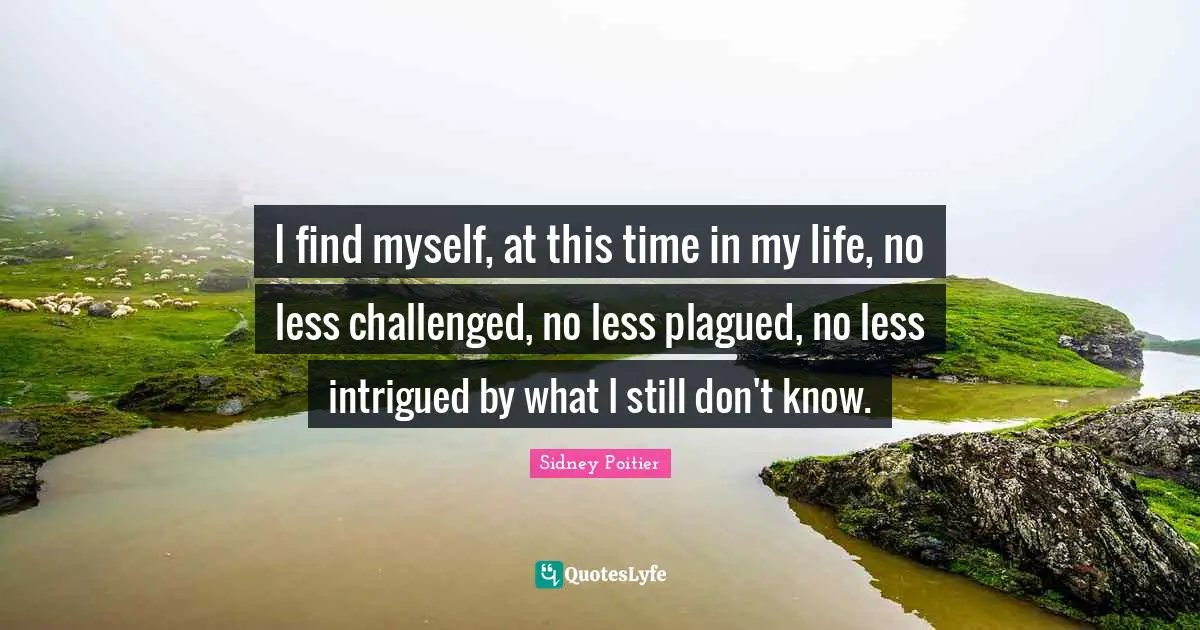 Intrigued Quotes: "I find myself, at this time in my life, no less challenged, no less plagued, no less intrigued by what I still don't know."