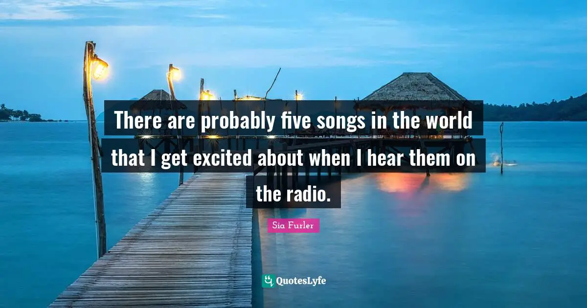 There are probably five songs in the world that I get excited about when I hear them on the radio.
