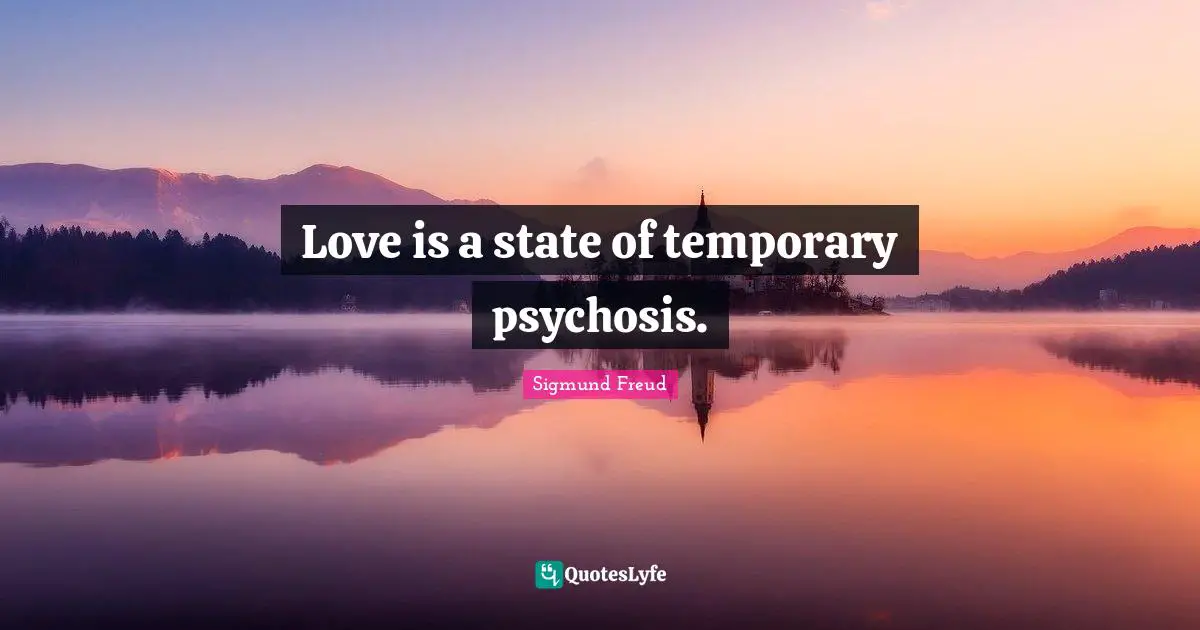 Love Is Quotes: "Love is a state of temporary psychosis."