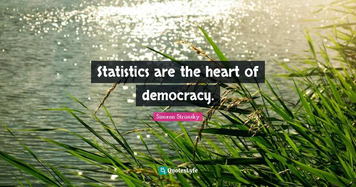 Statistics are the heart of democracy.