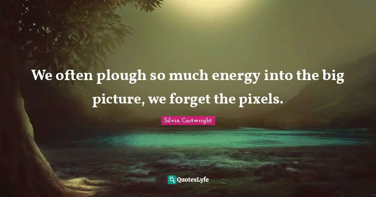 We often plough so much energy into the big picture, we forget the pixels.