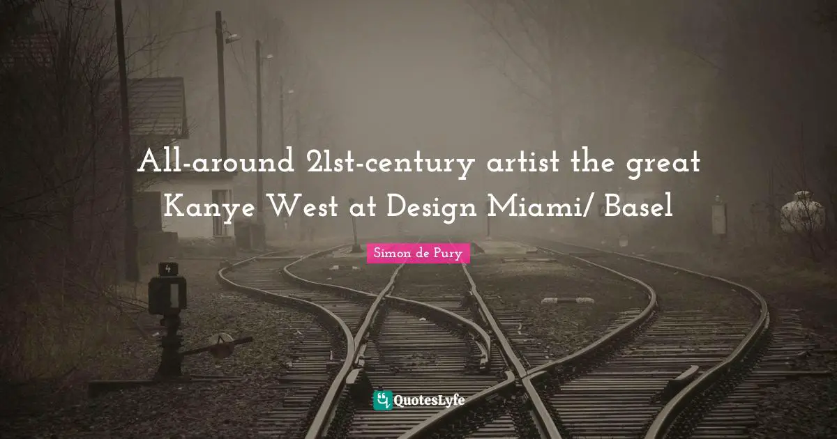 All-around 21st-century artist the great Kanye West at Design Miami/ Basel