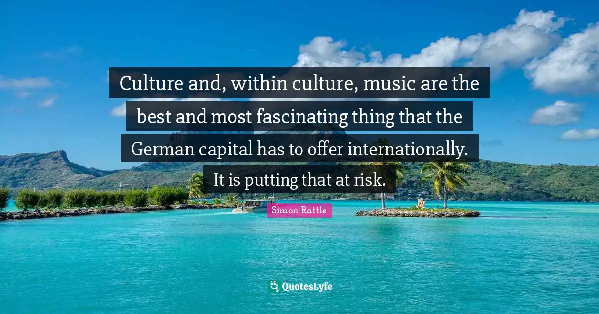 Culture and, within culture, music are the best and most fascinating thing that the German capital has to offer internationally. It is putting that at risk.