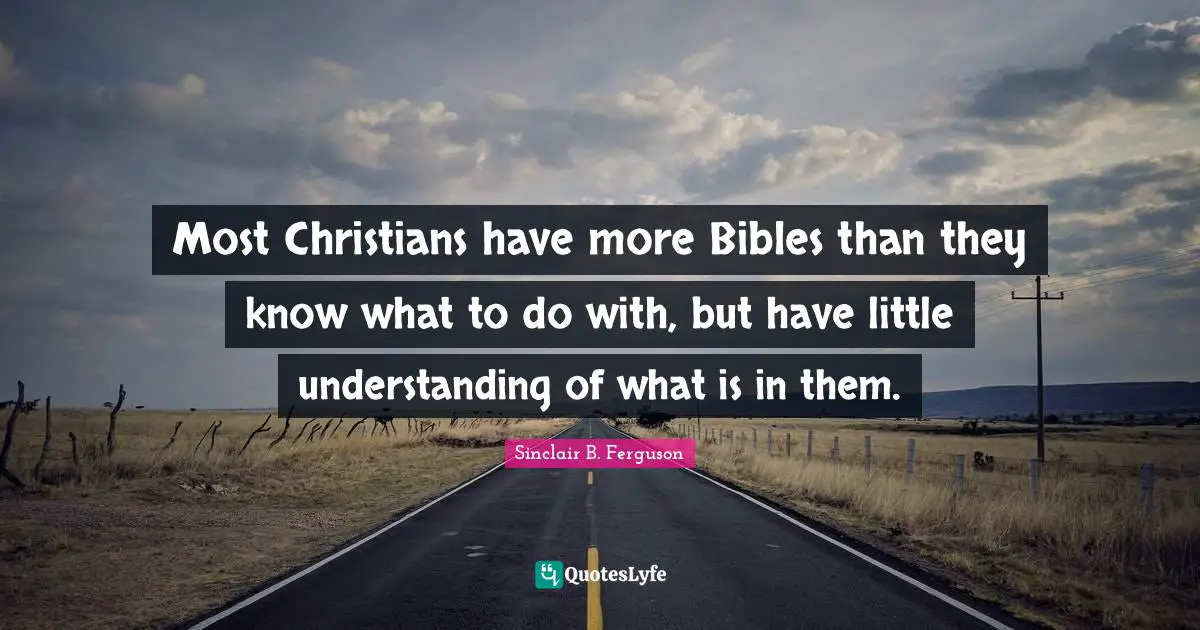 Most Christians have more Bibles than they know what to do with, but have little understanding of what is in them.