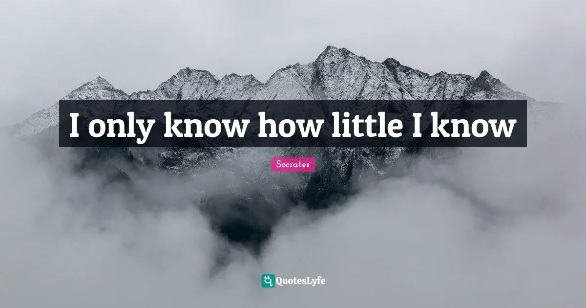I only know how little I know