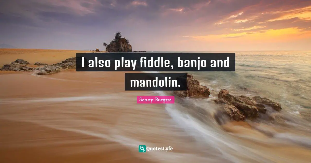I also play fiddle, banjo and mandolin.