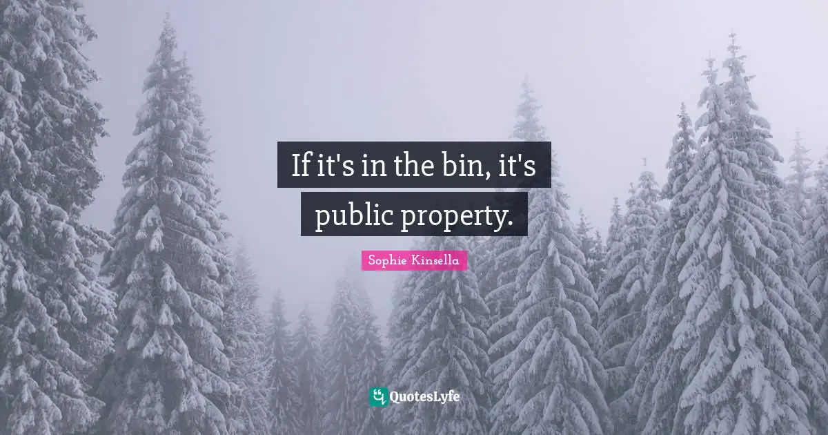 If it's in the bin, it's public property.