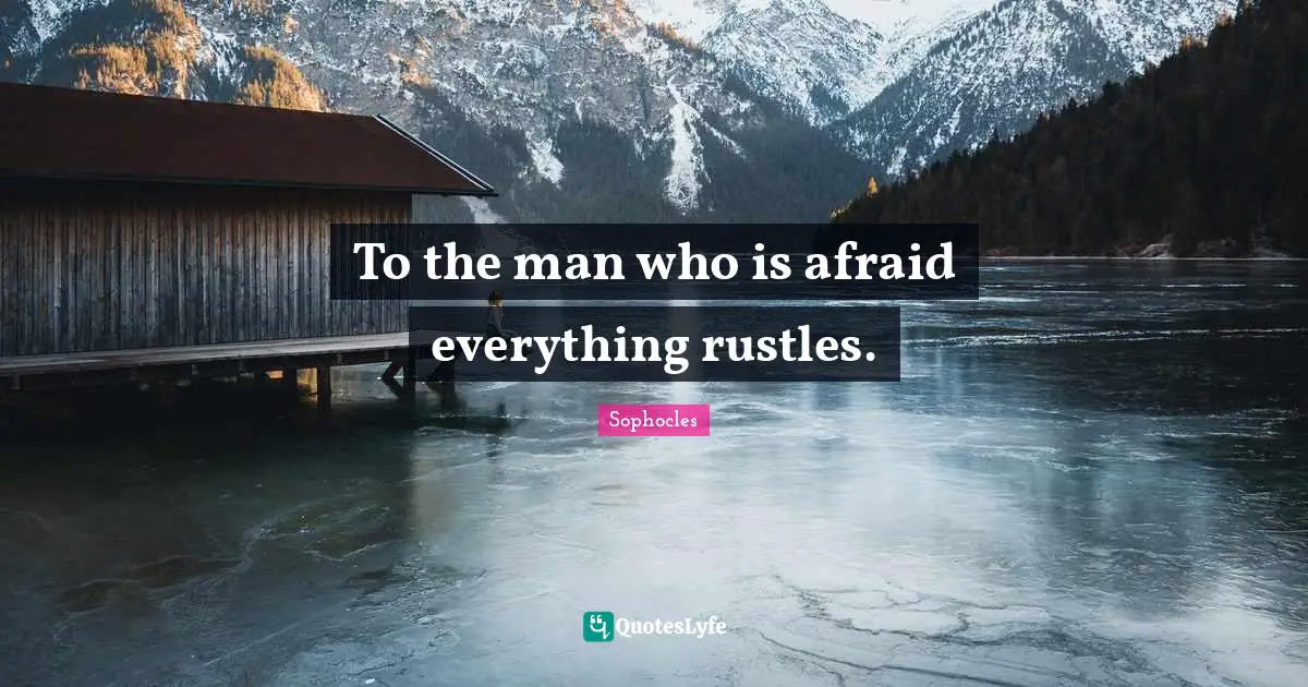 To the man who is afraid everything rustles.