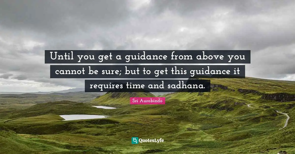Until you get a guidance from above you cannot be sure; but to get this guidance it requires time and sadhana.