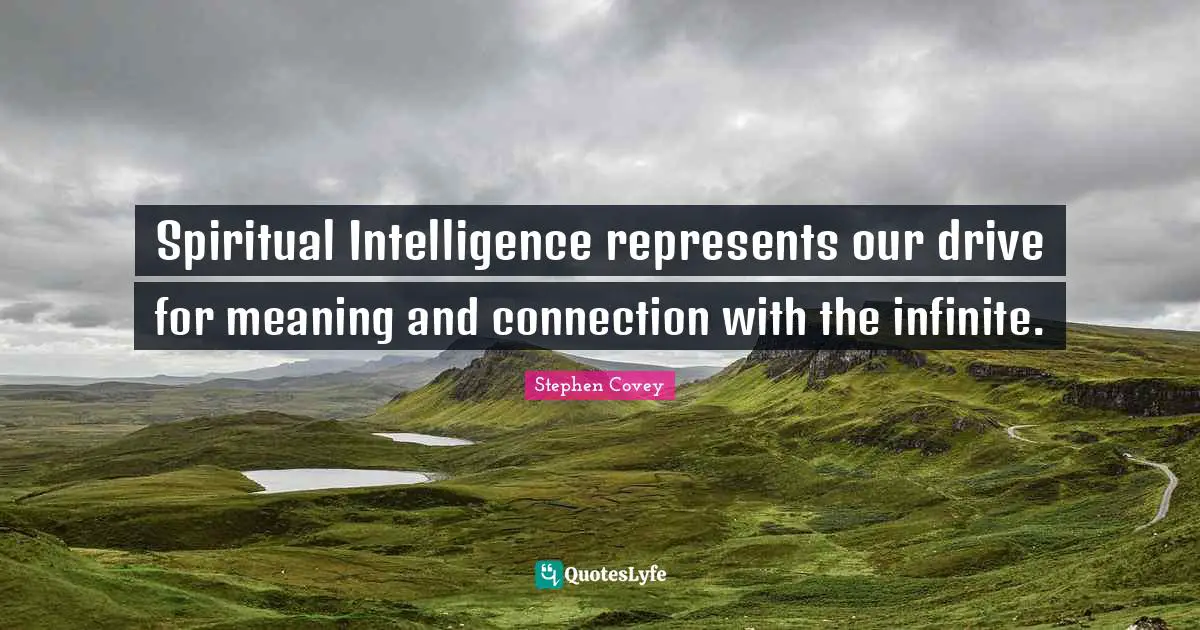 Spiritual Intelligence represents our drive for meaning and connection with the infinite.