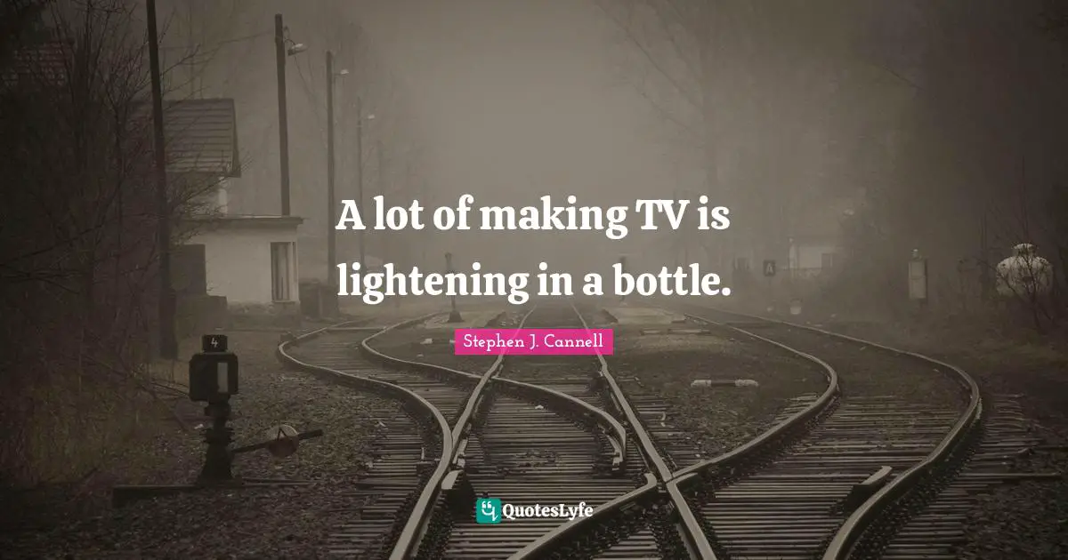 A lot of making TV is lightening in a bottle.
