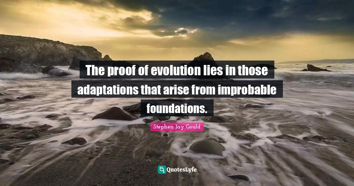 The proof of evolution lies in those adaptations that arise from improbable foundations.