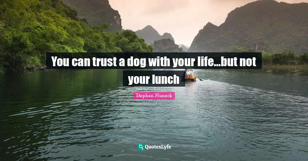 You can trust a dog with your life...but not your lunch