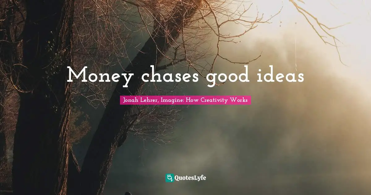Money chases good ideas