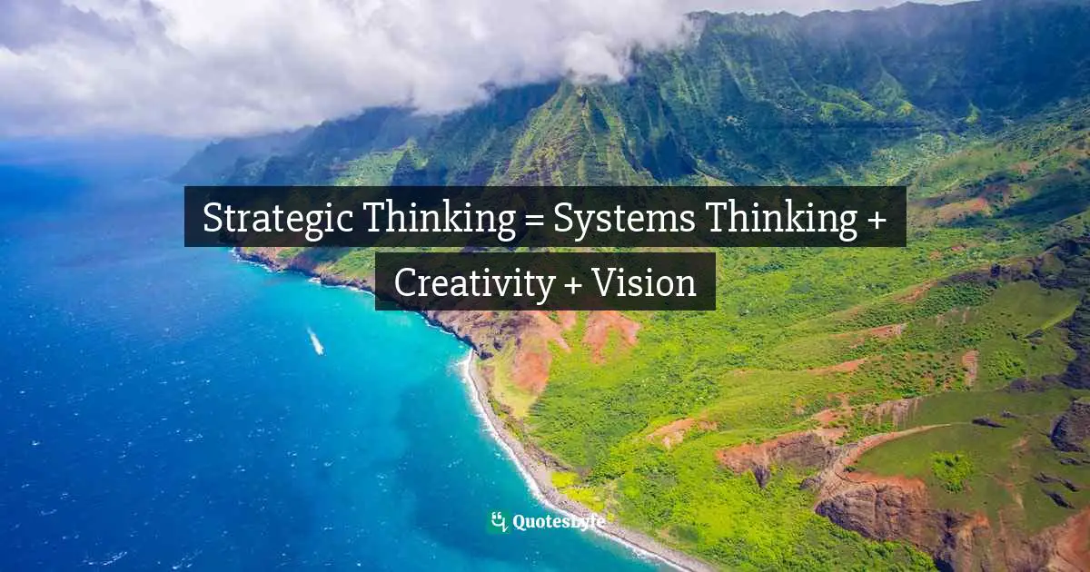 Strategic Thinking = Systems Thinking + Creativity + Vision