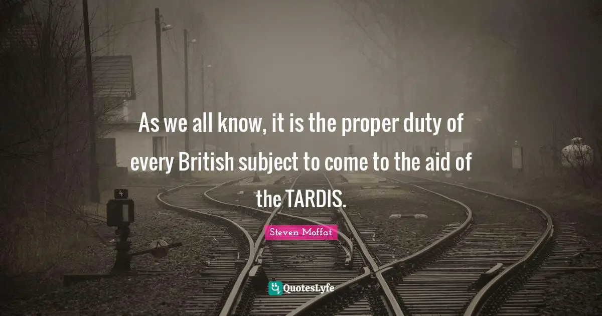 As we all know, it is the proper duty of every British subject to come to the aid of the TARDIS.