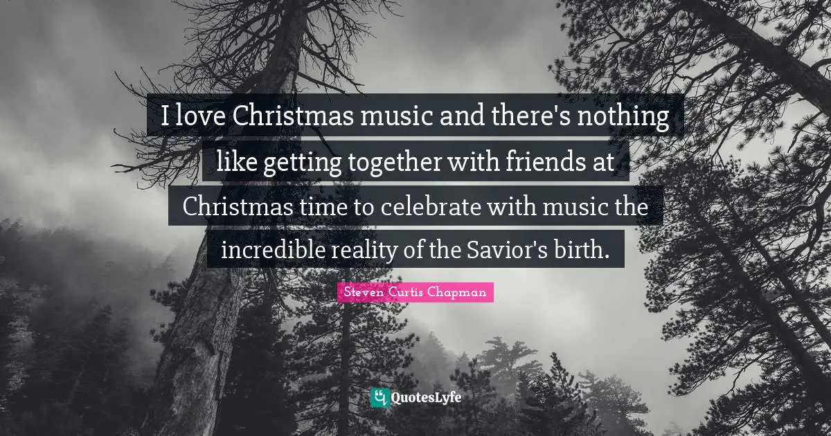 I love Christmas music and there's nothing like getting together with friends at Christmas time to celebrate with music the incredible reality of the Savior's birth.