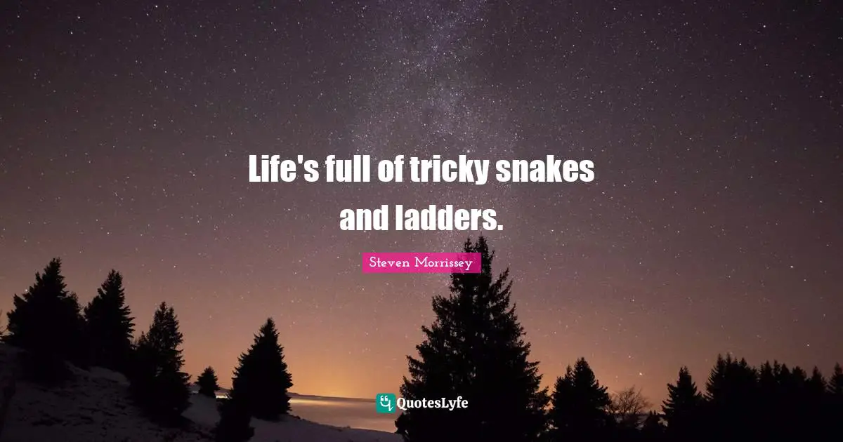 Life's full of tricky snakes and ladders.