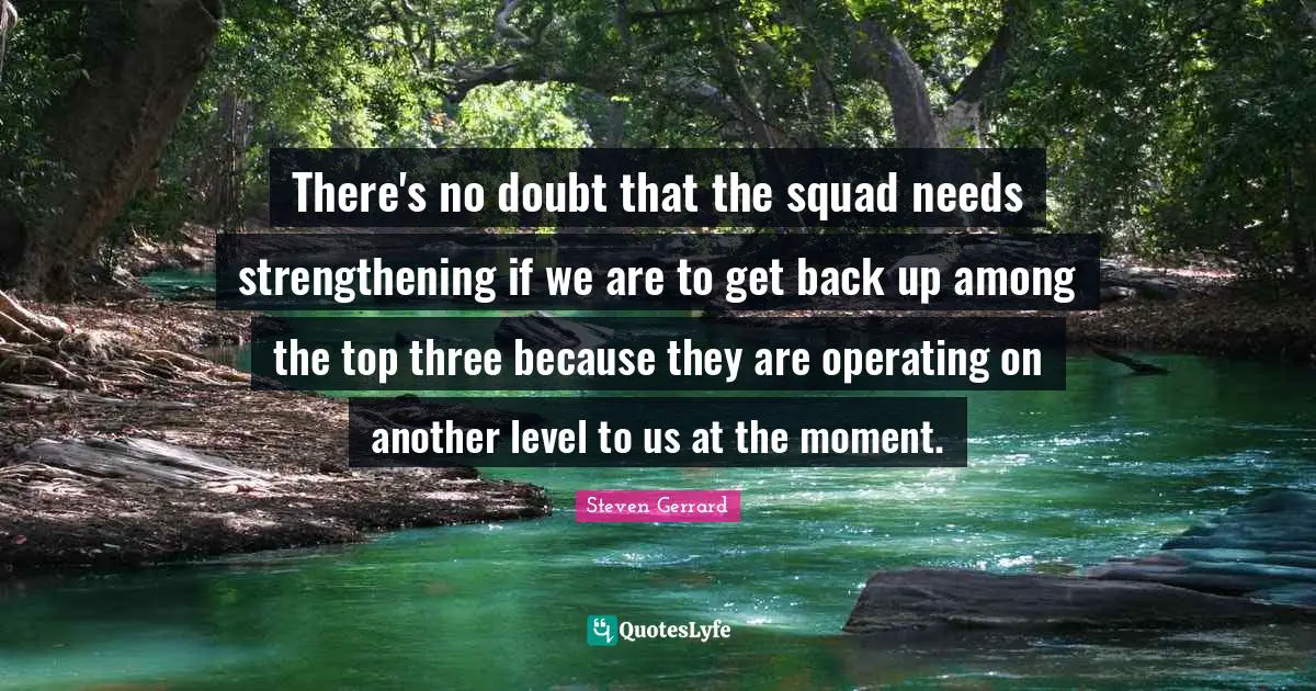 There's no doubt that the squad needs strengthening if we are to get back up among the top three because they are operating on another level to us at the moment.