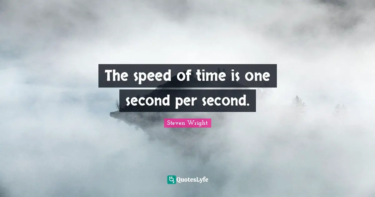 The speed of time is one second per second.