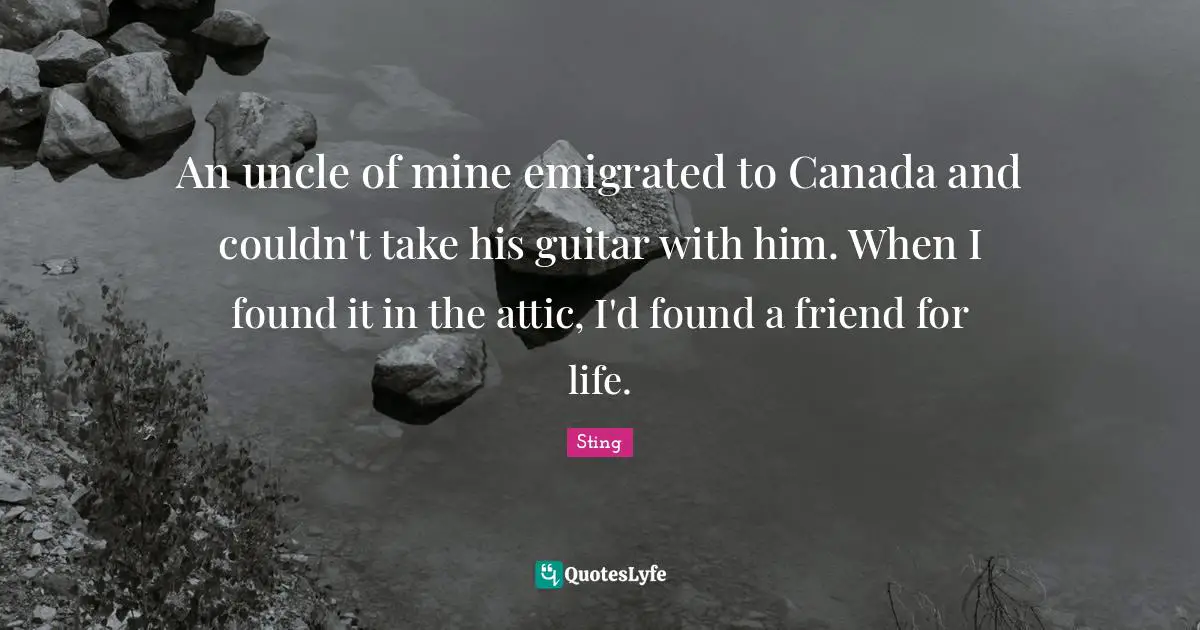 An uncle of mine emigrated to Canada and couldn't take his guitar with him. When I found it in the attic, I'd found a friend for life.
