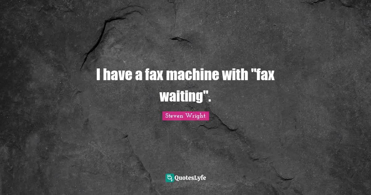 I have a fax machine with "fax waiting".