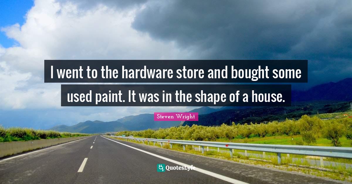 I went to the hardware store and bought some used paint. It was in the