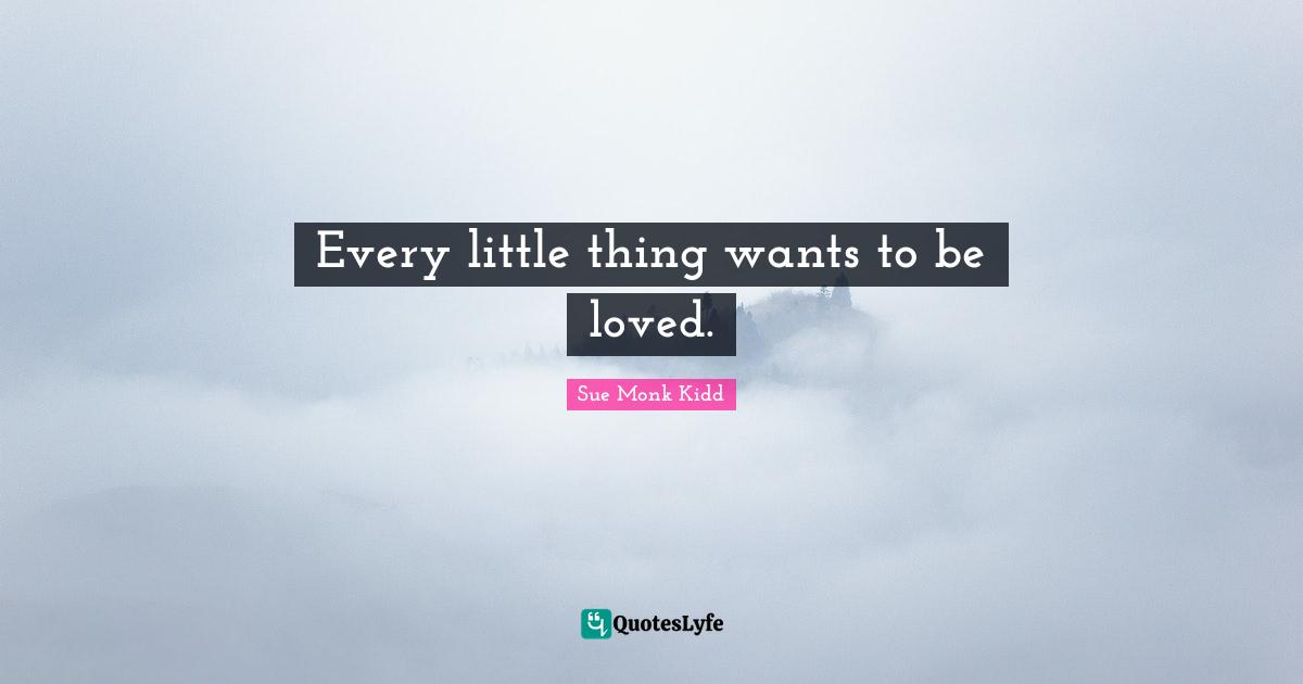 Every little thing wants to be loved.
