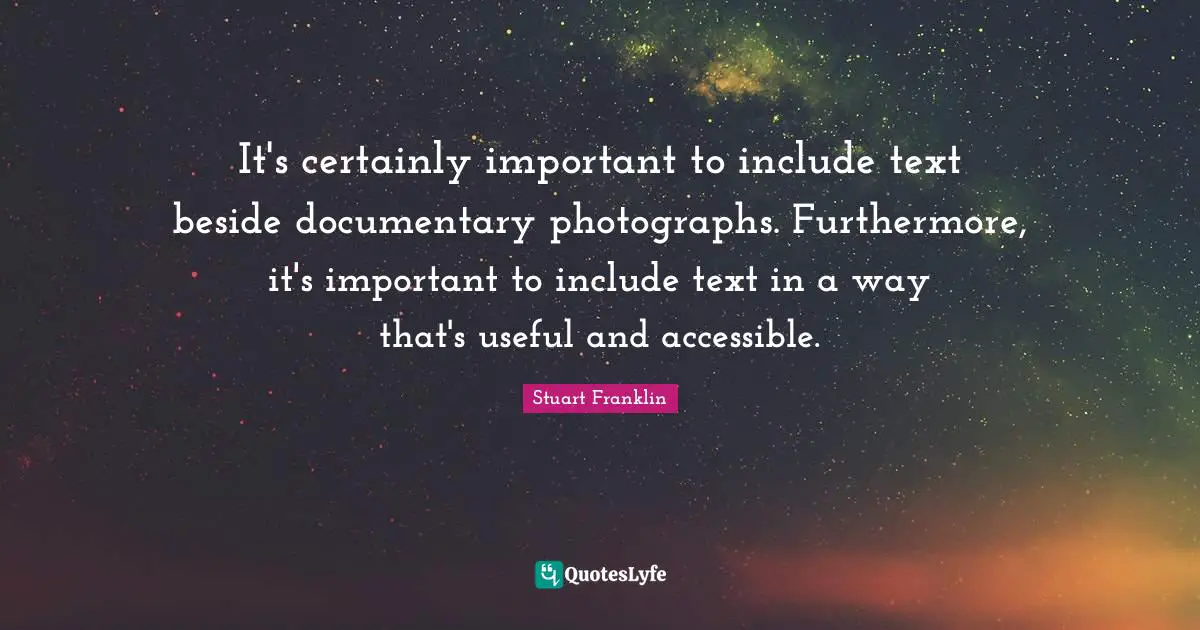 It's certainly important to include text beside documentary photographs. Furthermore, it's important to include text in a way that's useful and accessible.
