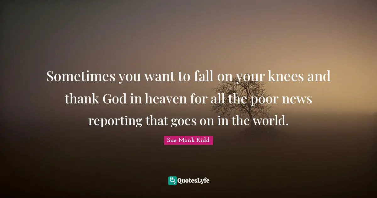 Sometimes you want to fall on your knees and thank God in heaven for all the poor news reporting that goes on in the world.