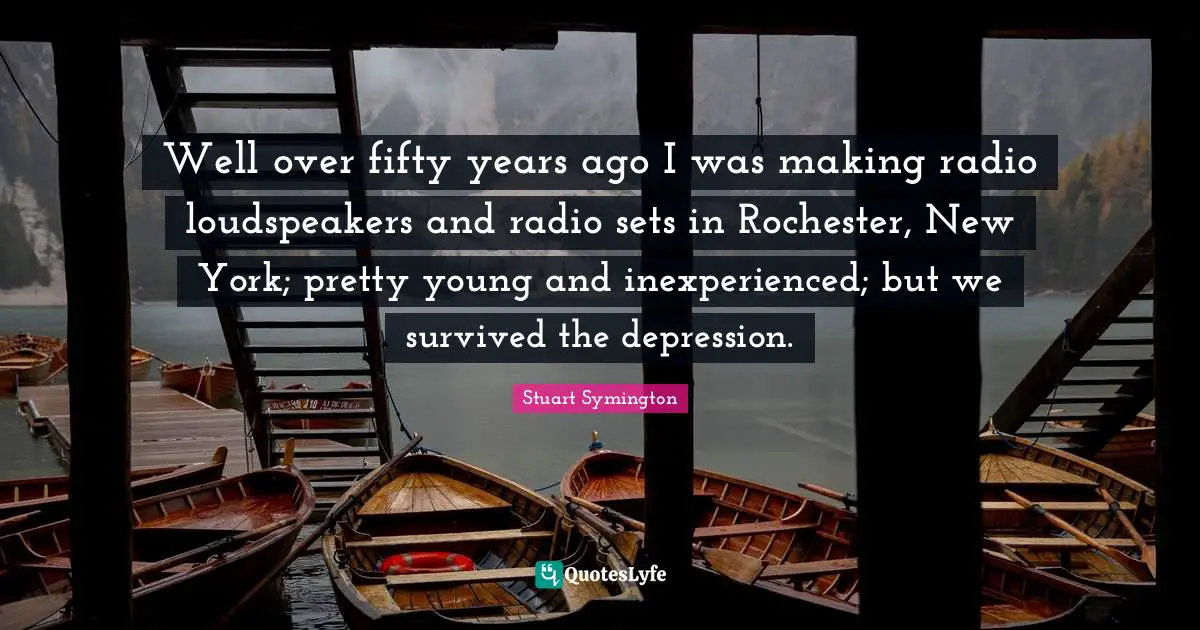 Well over fifty years ago I was making radio loudspeakers and radio sets in Rochester, New York; pretty young and inexperienced; but we survived the depression.