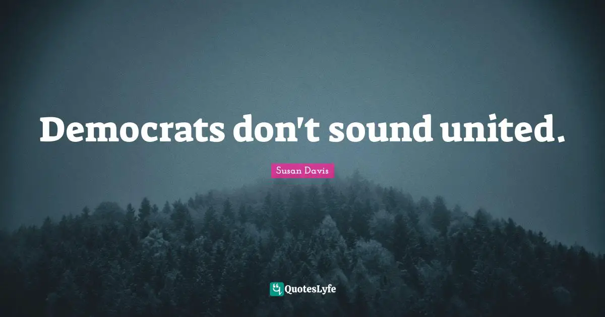 Democrats don't sound united.