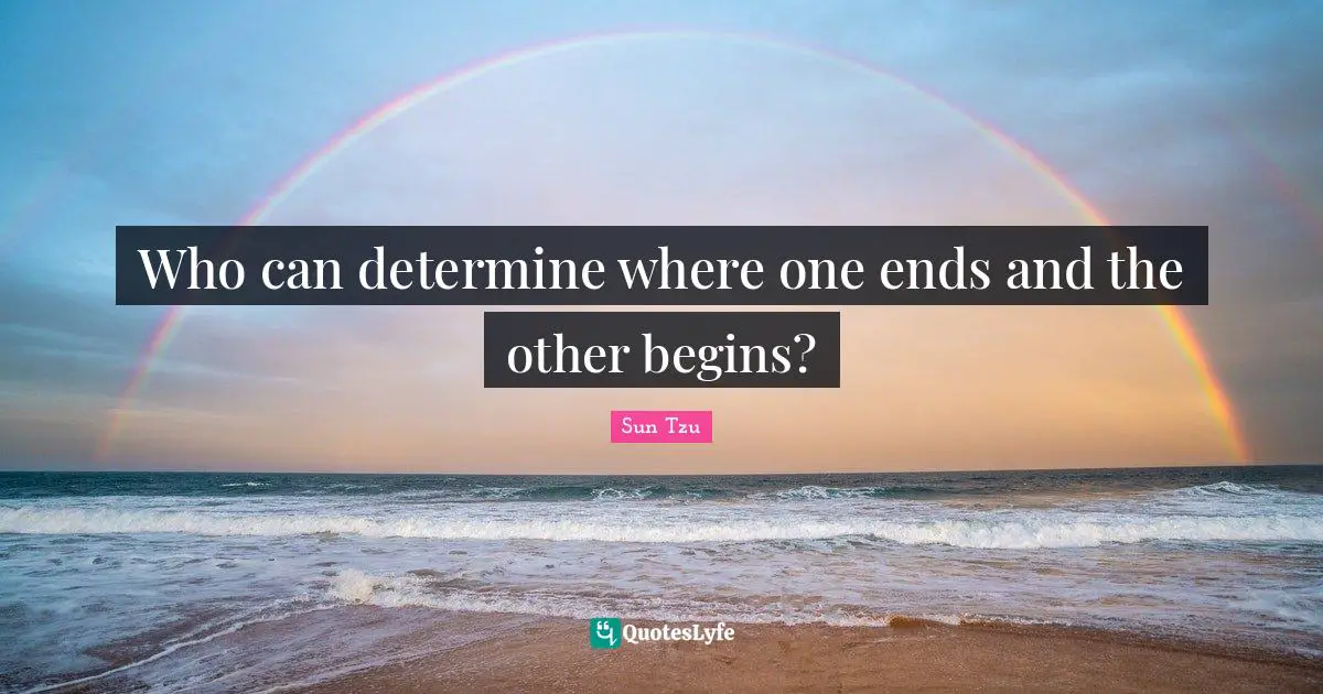 Who can determine where one ends and the other begins?