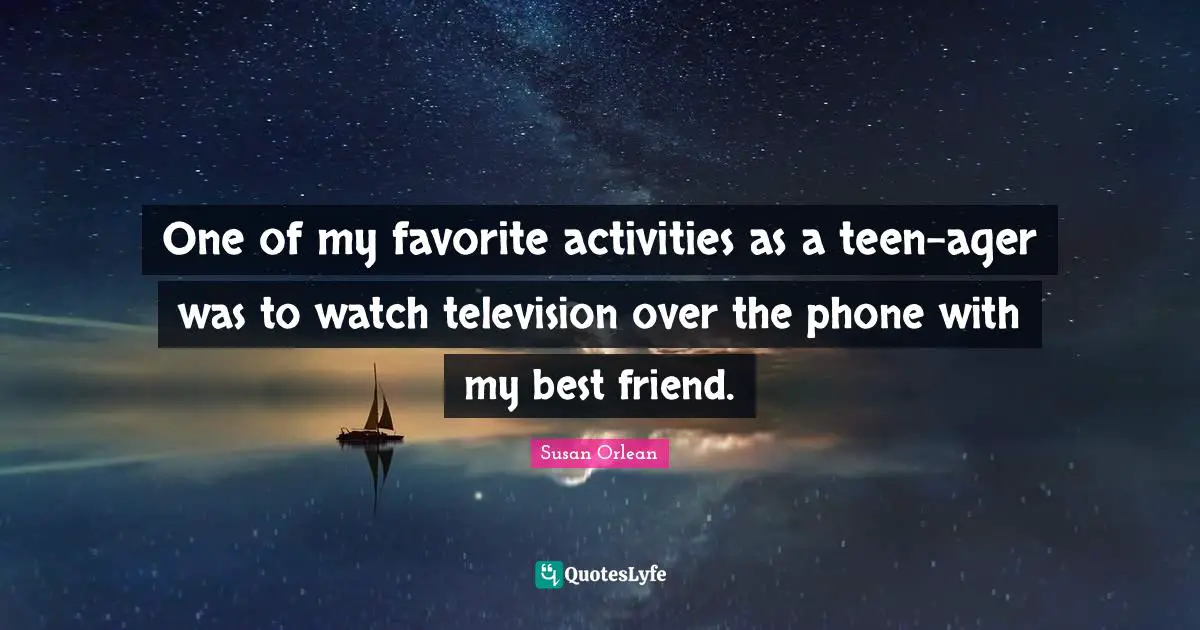 One of my favorite activities as a teen-ager was to watch television over the phone with my best friend.