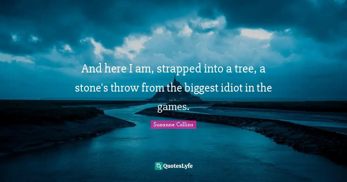 And here I am, strapped into a tree, a stone's throw from the biggest idiot in the games.