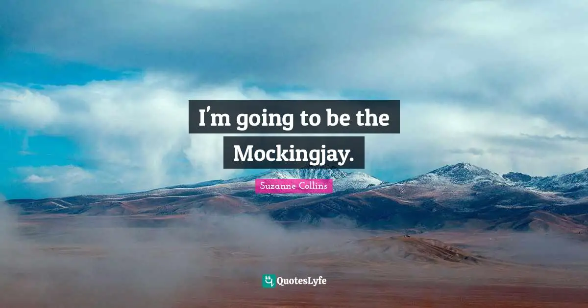 Mockingjay Quotes: "I'm going to be the Mockingjay."
