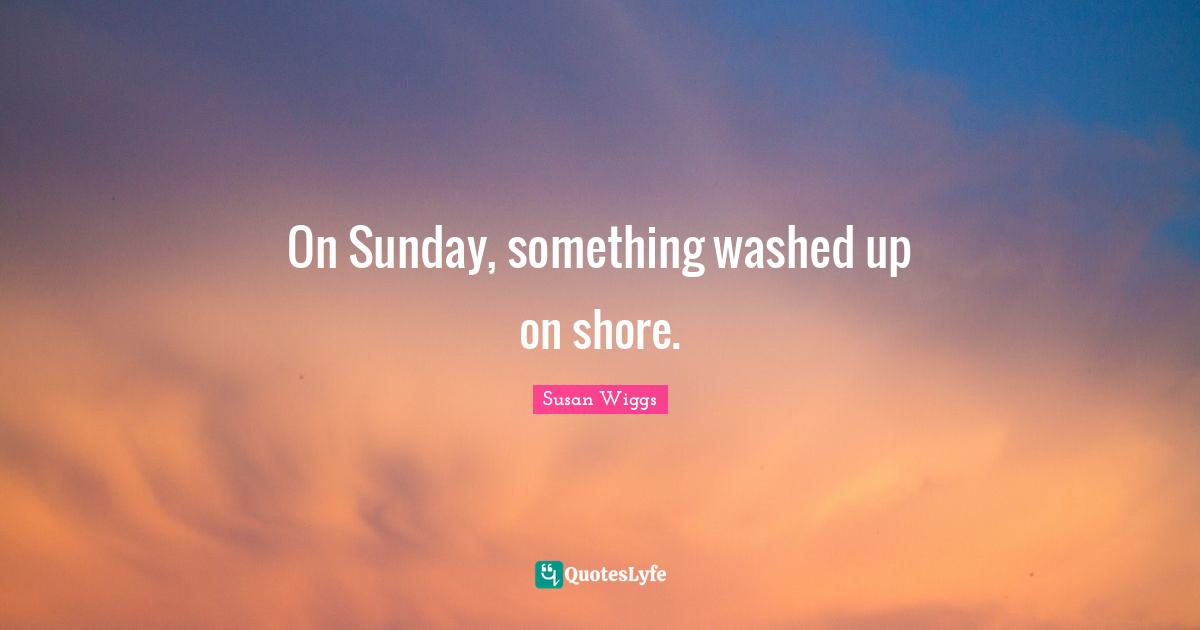 On Sunday, something washed up on shore.