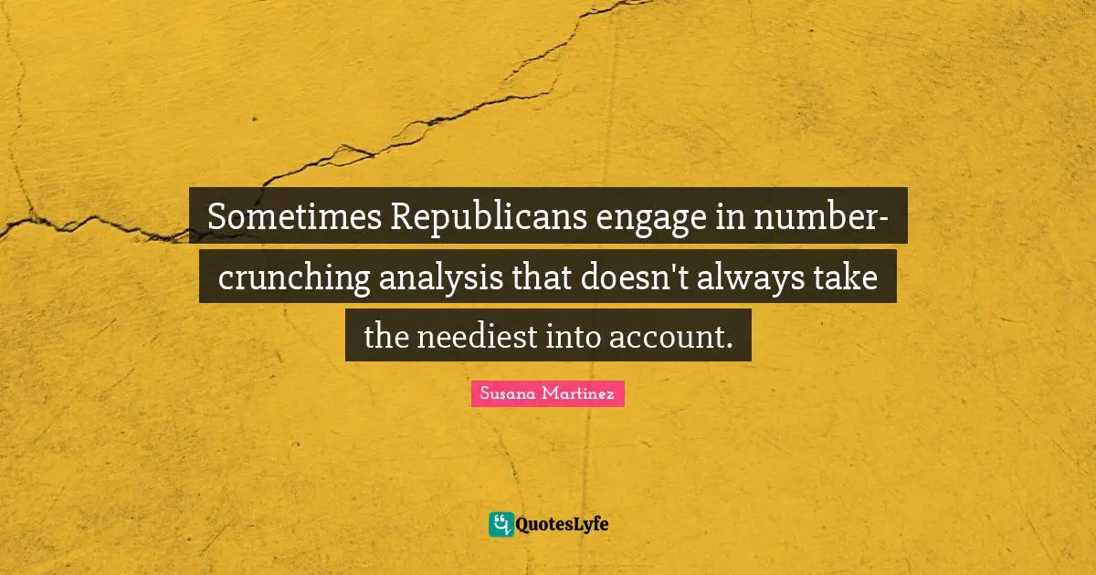 Sometimes Republicans engage in number-crunching analysis that doesn't always take the neediest into account.