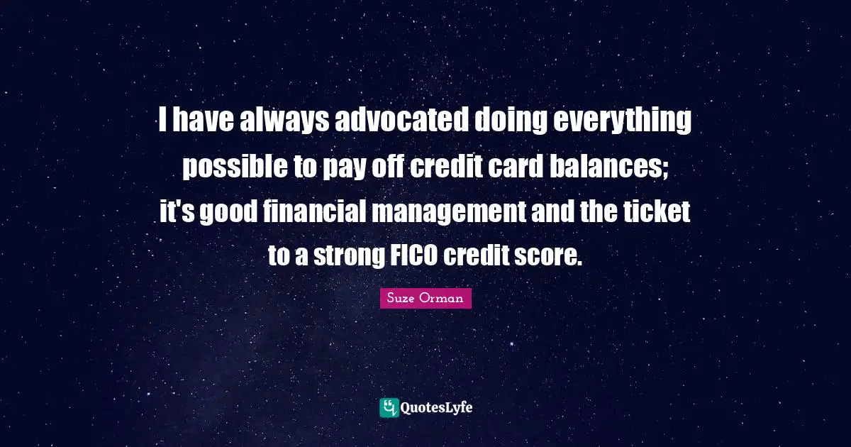 I have always advocated doing everything possible to pay off credit card balances; it's good financial management and the ticket to a strong FICO credit score.