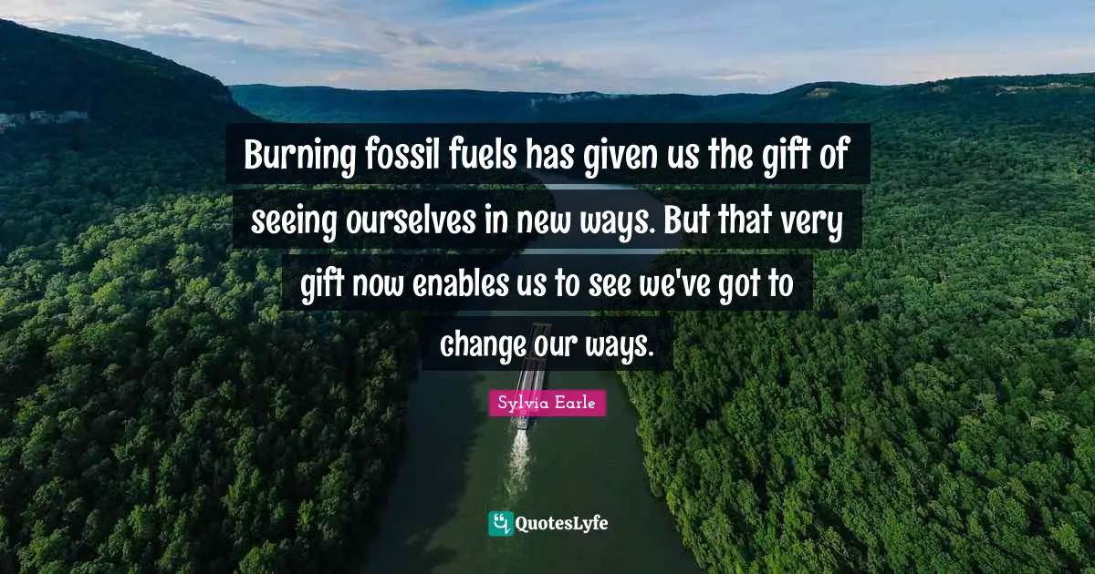 Burning fossil fuels has given us the gift of seeing ourselves in new ways. But that very gift now enables us to see we've got to change our ways.