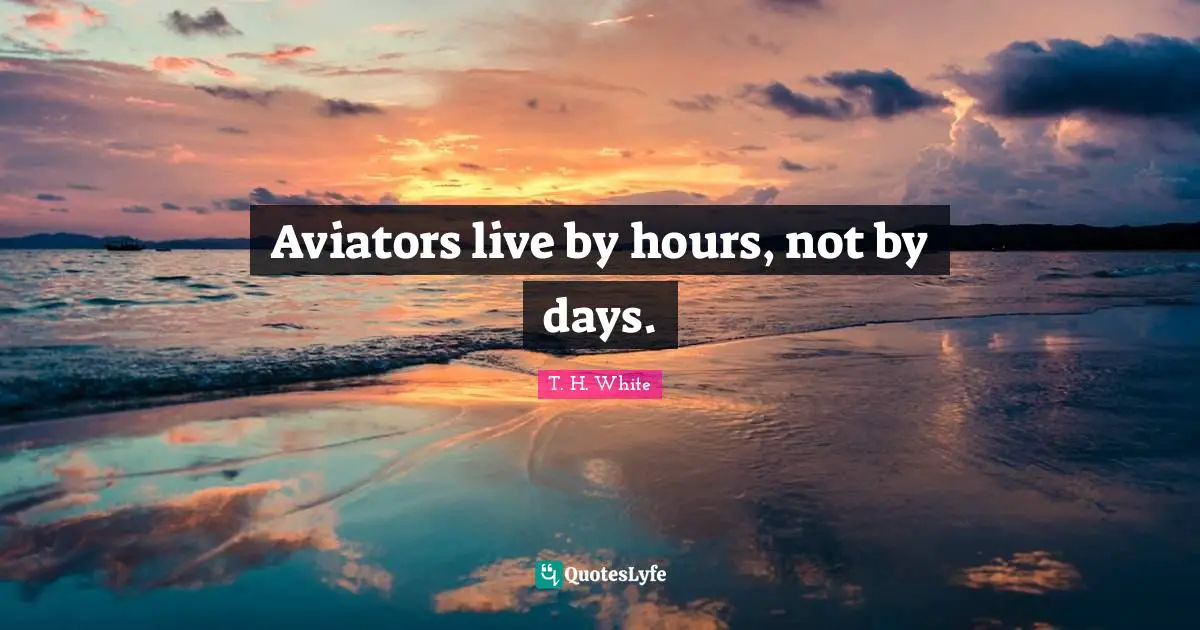 Aviators live by hours, not by days.