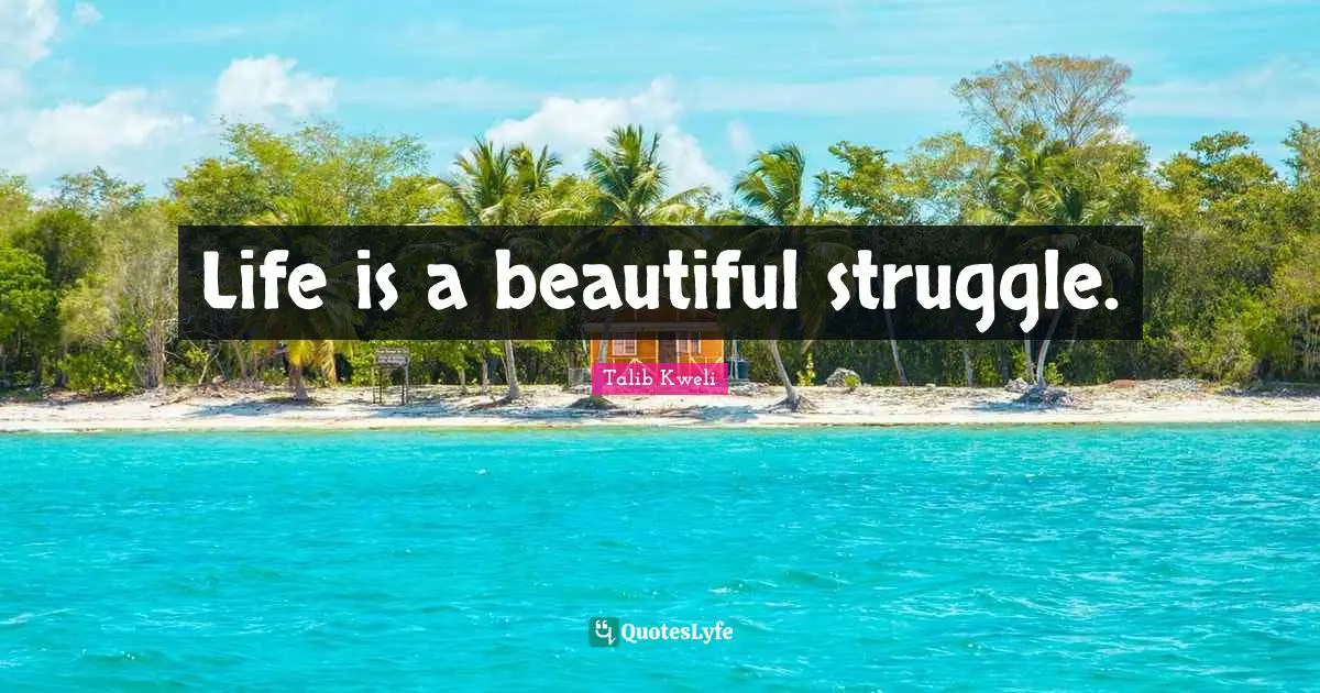 Life is a beautiful struggle.